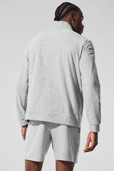 Conquer Max Mock Neck Full Zip - Athletic Heather Grey