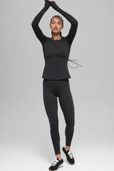 Airbrush Winter Warm High-Waist Nocturne Legging - Black