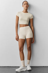 3" Alosoft High-Waist Carefree Short - Oatmeal Heather