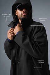 Rain Or Shine Long Coat - Black