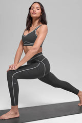 Airbrush High-Waist 7/8 Heart Throb Legging - Anthracite/White