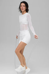 Mesh Winter Twilight Long Sleeve - White