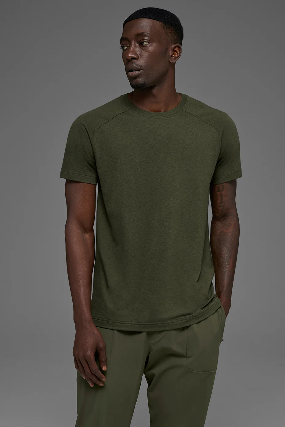 Triumph Raglan Tee - Green Olive