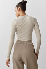 Ribbed Modal Long Sleeve - Oatmeal Heather